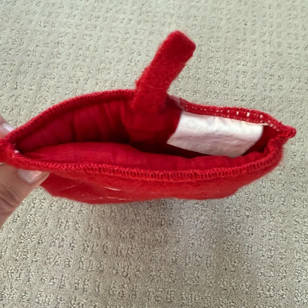 Crate & Barrel red snowman oven mit